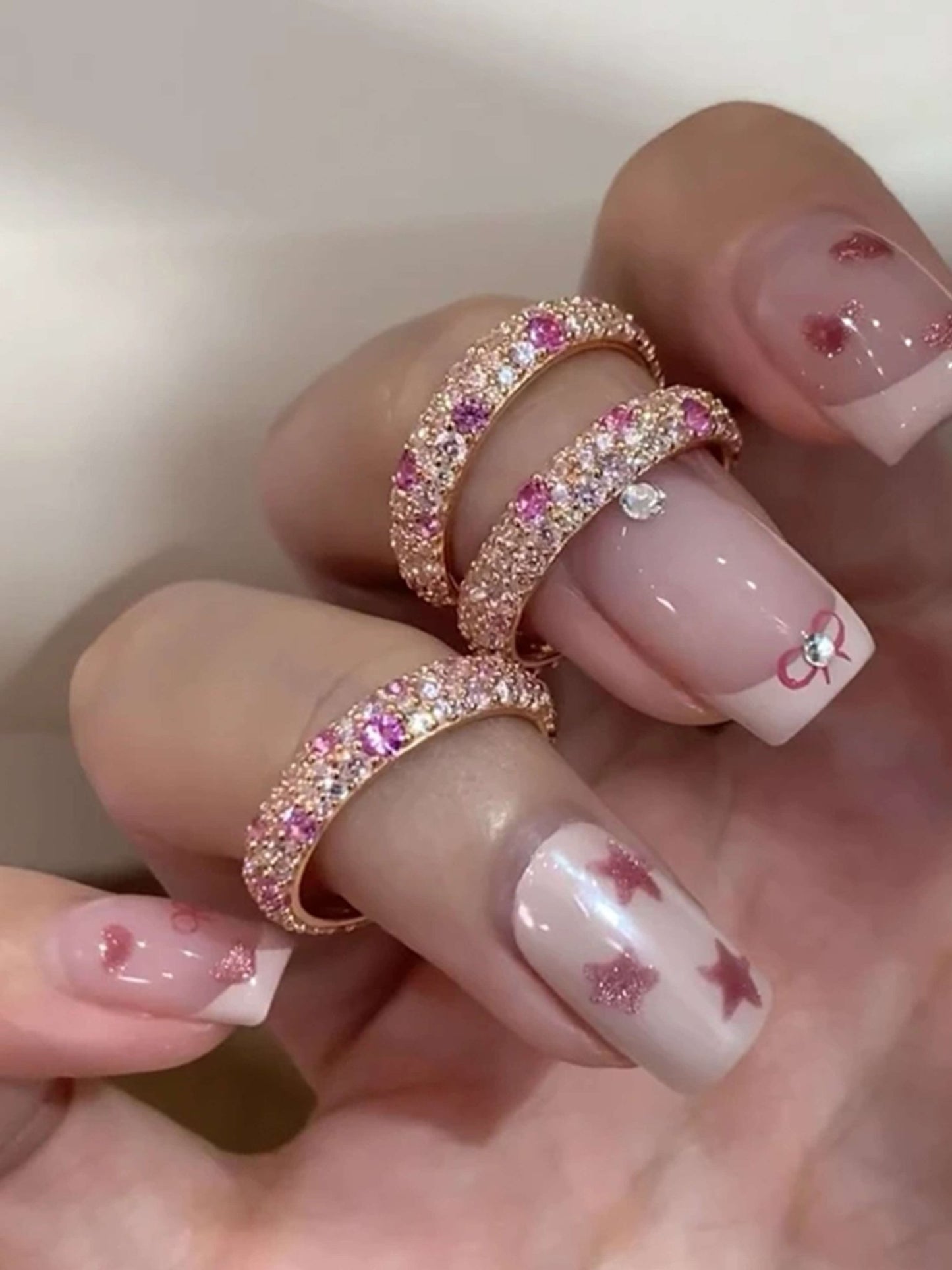 ZEYA - Valentina Gradient Rhinstone Band Ring