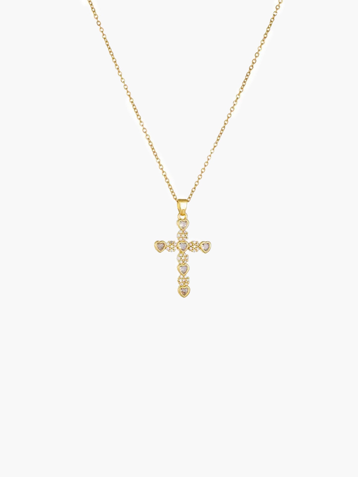 Collier Pendentif Croix en Zircon Lucy