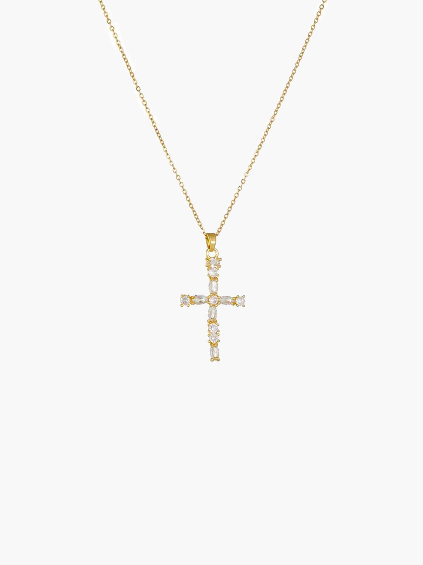 Collier Pendentif Croix en Zircon Lucy