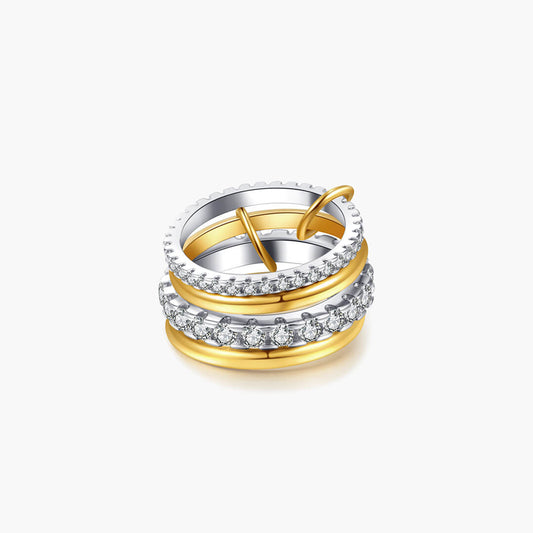 Bague Empilée Ramona en Strass