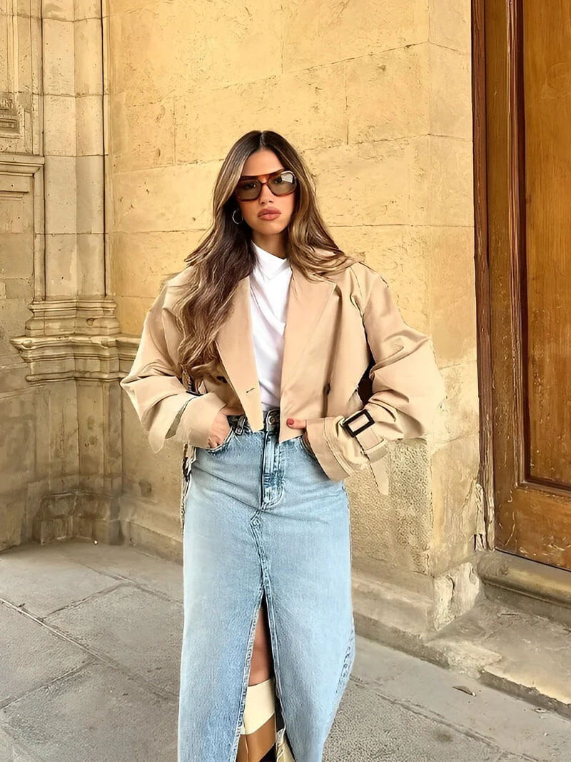 ZEYA - Aimee Cropped Trenchcoat