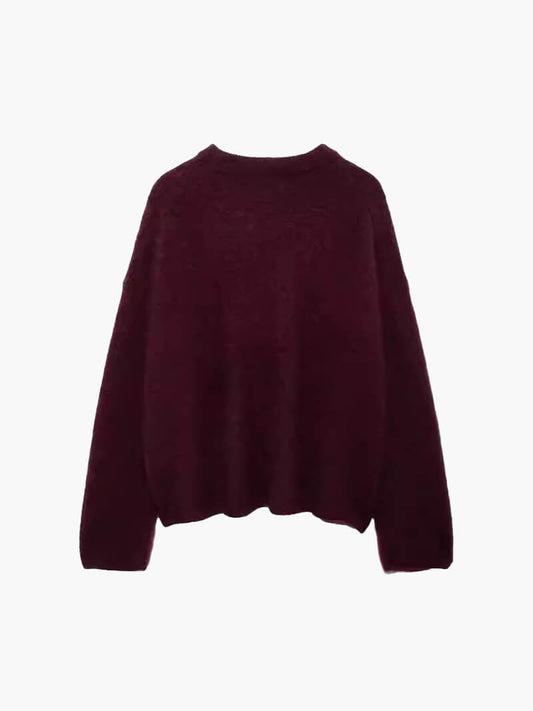 ZEYA - Dalia Burgundy Pullover