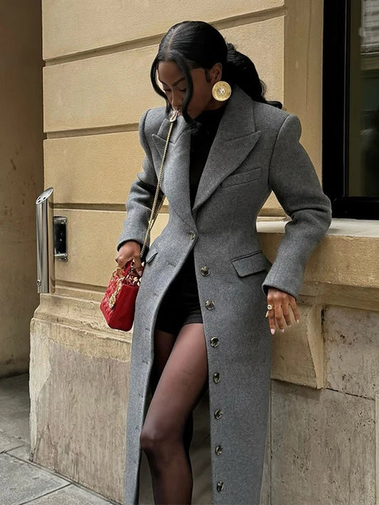 ZEYA - Eris Cinched Waist Long Coat