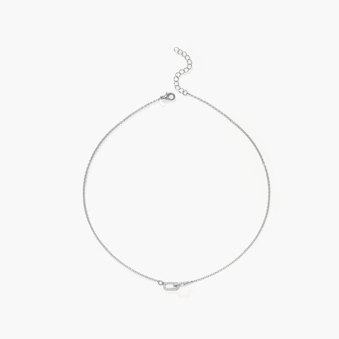 ZEYA - Gwen Interlocking Zirconia Chain Necklace
