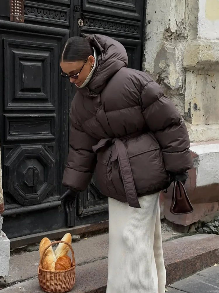 ZEYA - Lani Lace Up Hooded Coat