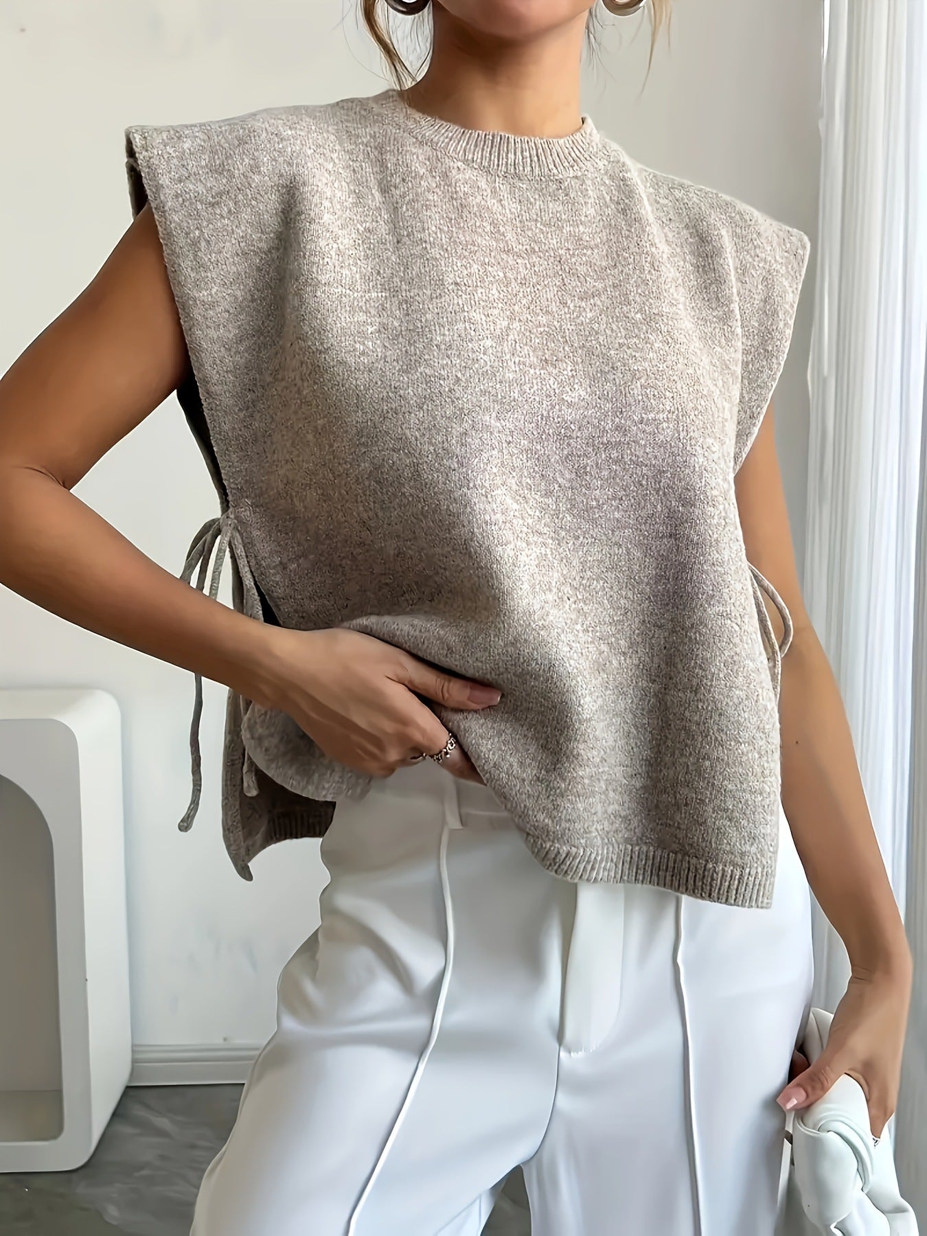 ZEYA - Laura Knitted Pullover Top with Bows