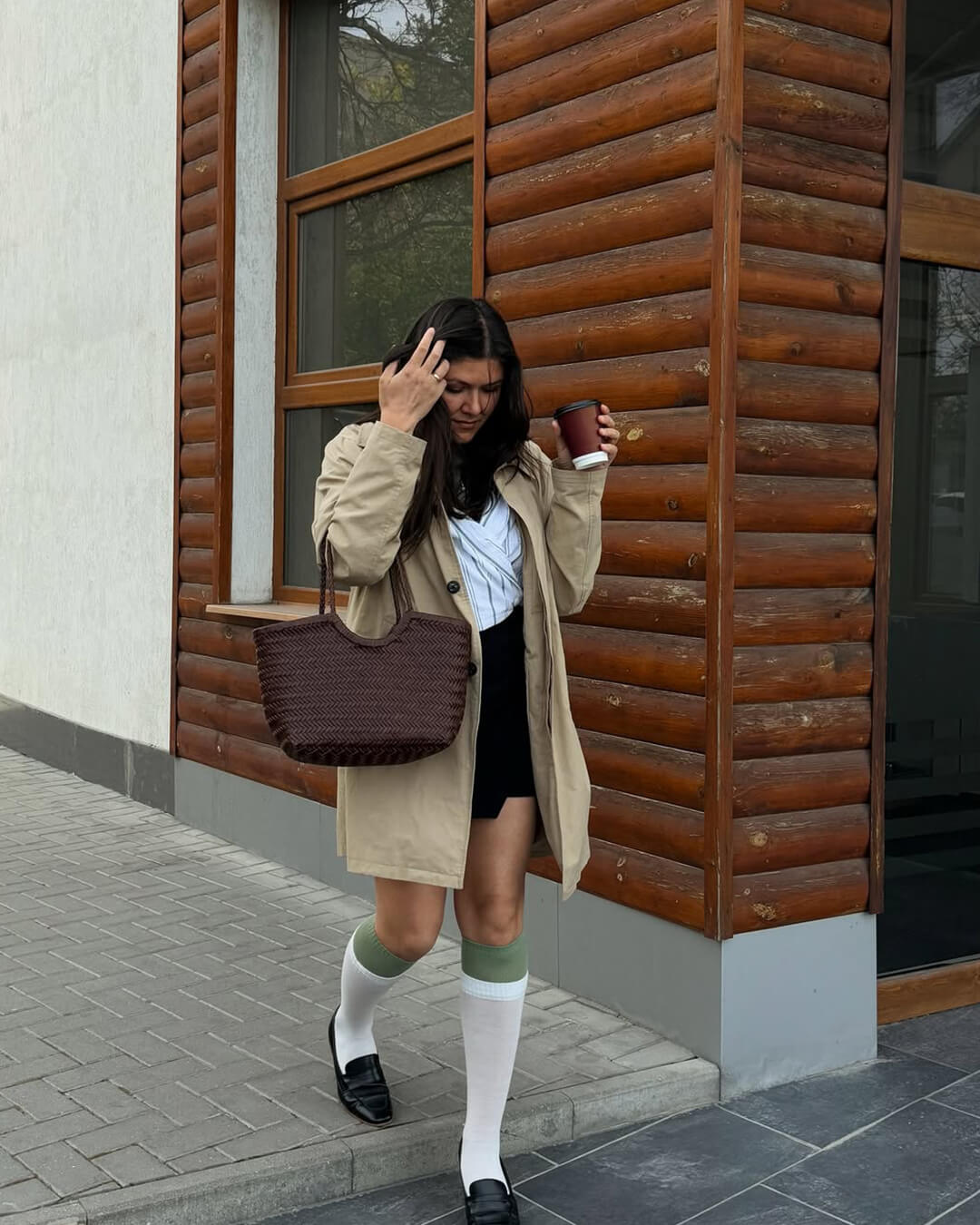 ZEYA - Leona Woven Faux Leather Bag