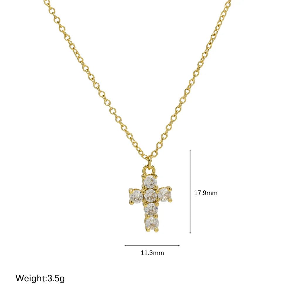 ZEYA - Miya Birthstone Necklace - Elegant Cross Pendant with Zircon for Women