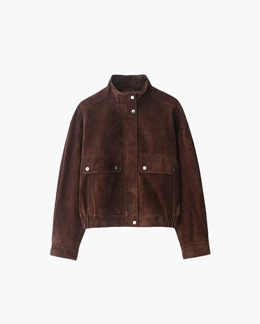 ZEYA - Nadine Suede Bomber Jacket