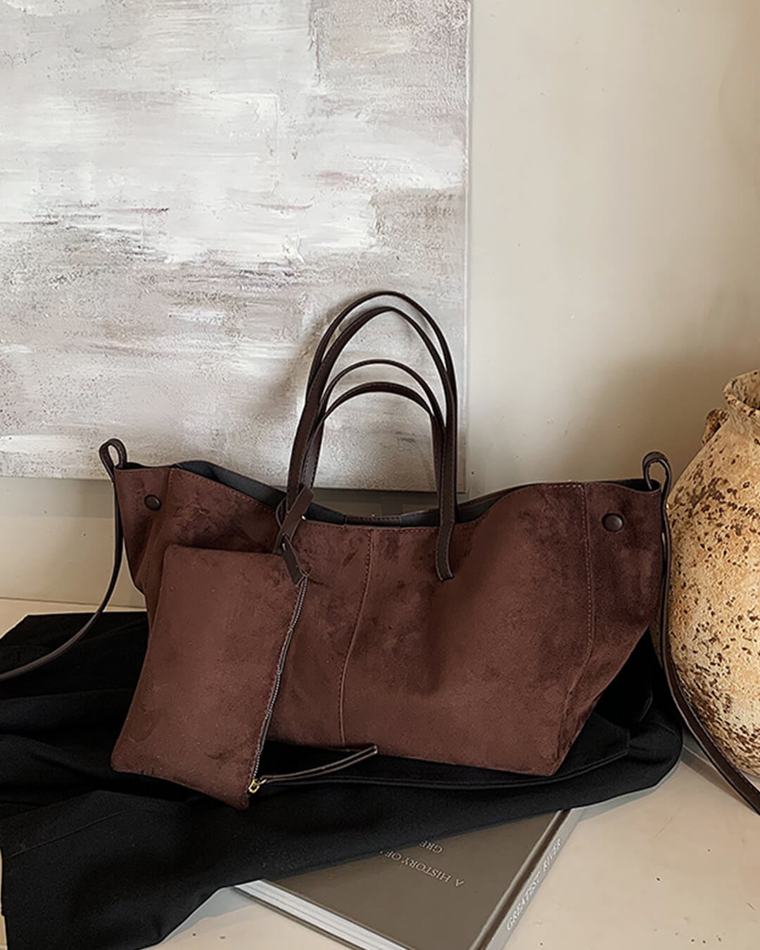 ZEYA - Olivia Suede Tote Bag