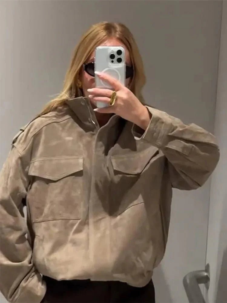 ZEYA - Sandra Suede Moto Jacket