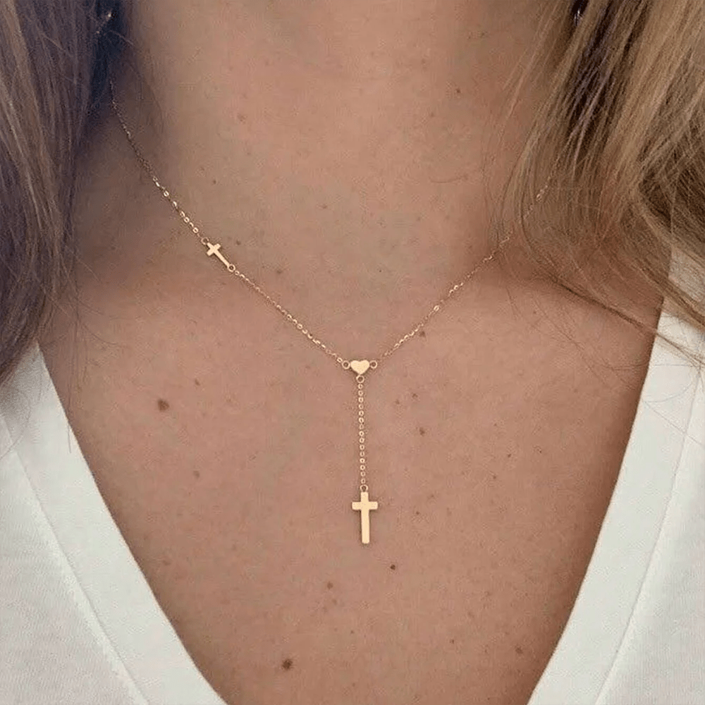 ZEYA - Valencia Cross Pendant Necklace