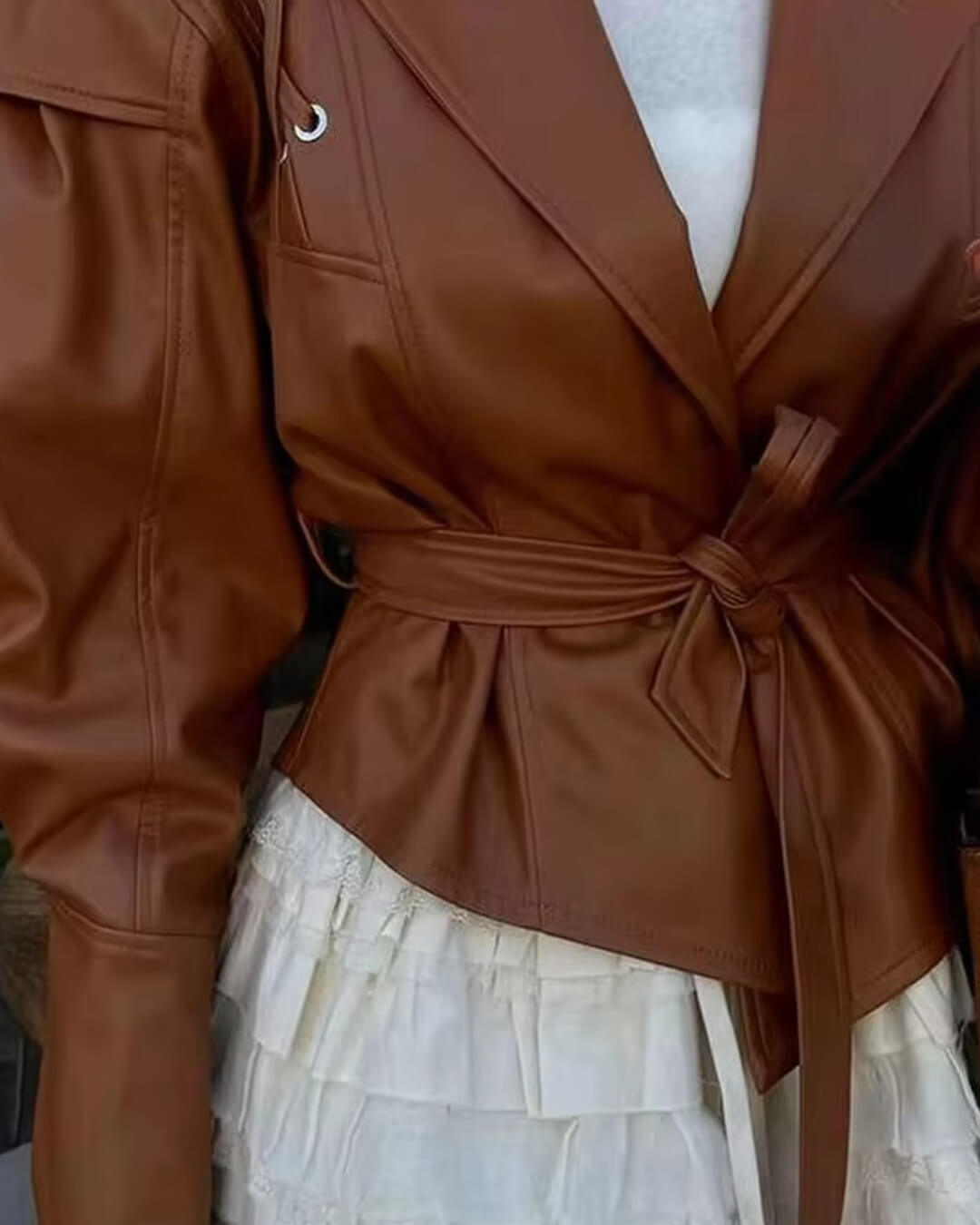 ZEYA - Zora Biker Faux Leather Jacket